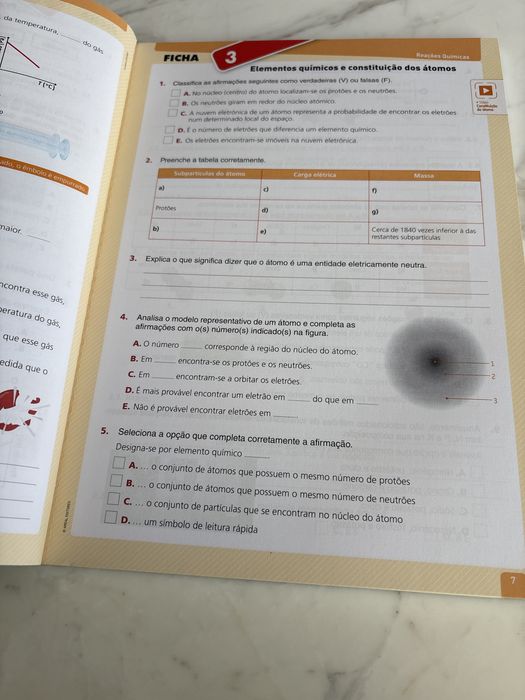 Livro fichas Fisico-Quimíca 8 ano