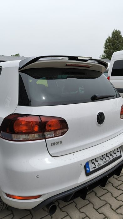 GOLF 6 Lotka Dokładka Spoiler R/GTI/GTD Czarny Połysk