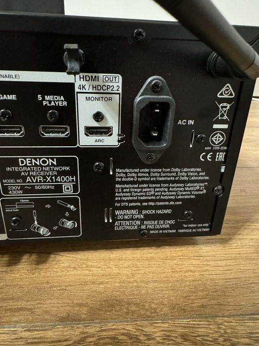Amplituner Denon AVR-1400H 7.2 Dolby Atmos