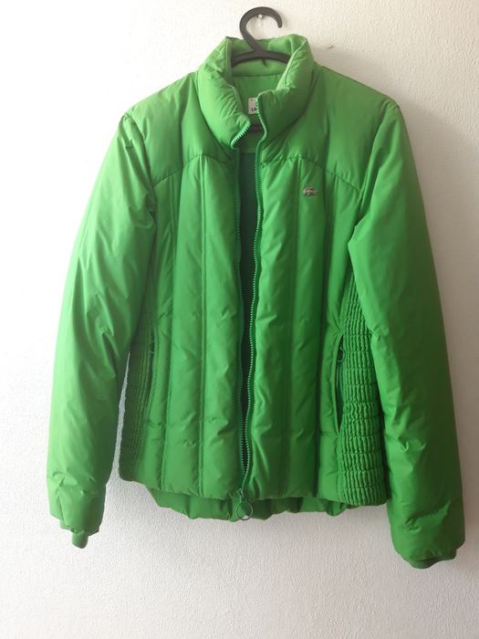 Casaco acolchoado verde Lacoste tamanho 38