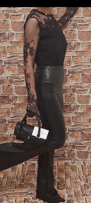 Przepięknę obłędne seksowne body w kolorze czarnym
