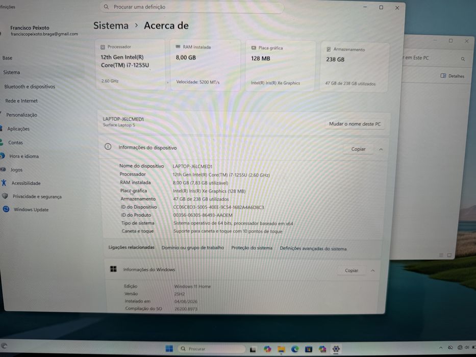 Microsoft Surface Laptop 5 15 polegadas i7