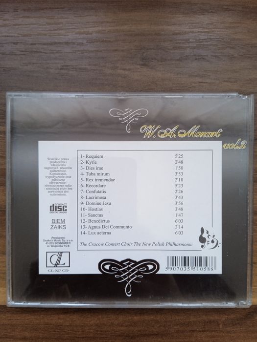 W. A. Mozart, cd