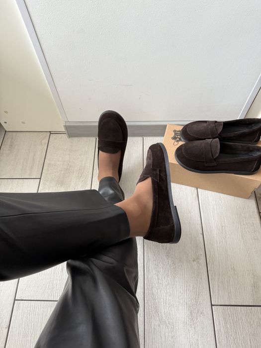 Лофери замшеві шоколадні натуральний італійський замш