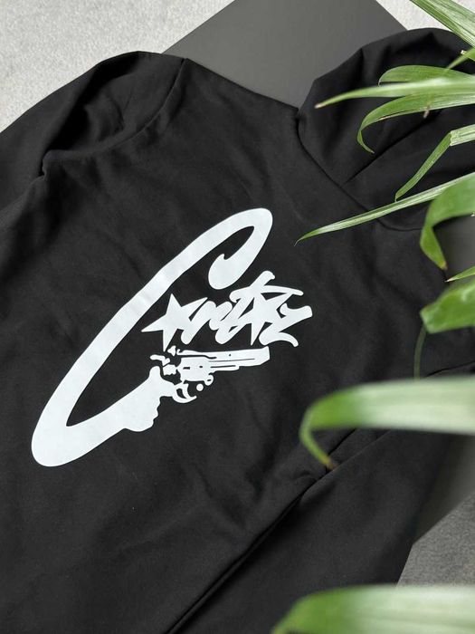 Черное Худи CORTEIZ Gunslinger — Толстовка Кортез Большой Принт — XS S M L XL