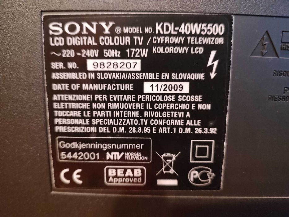 Telewizor SONY 40 cali