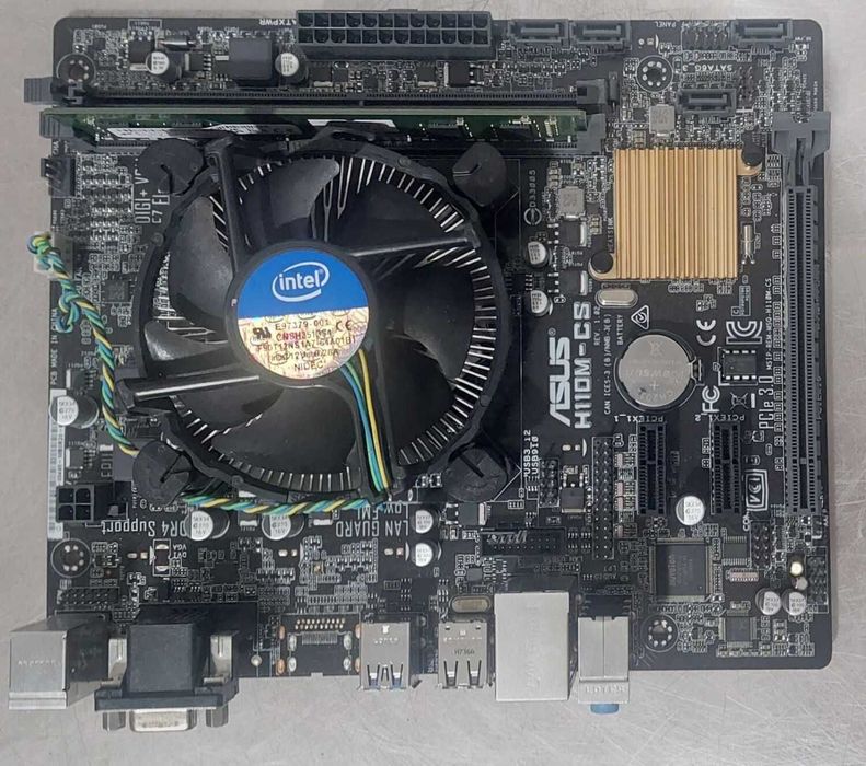 Комплект: материнська плата Asus H110M-CS / Intel Core i5-7400 (4 ядра по 3.0 - 3.5 GHz) / 500 GB HDD / Intel HD Graphics 630 /  LGA1151 / Кулер BOX