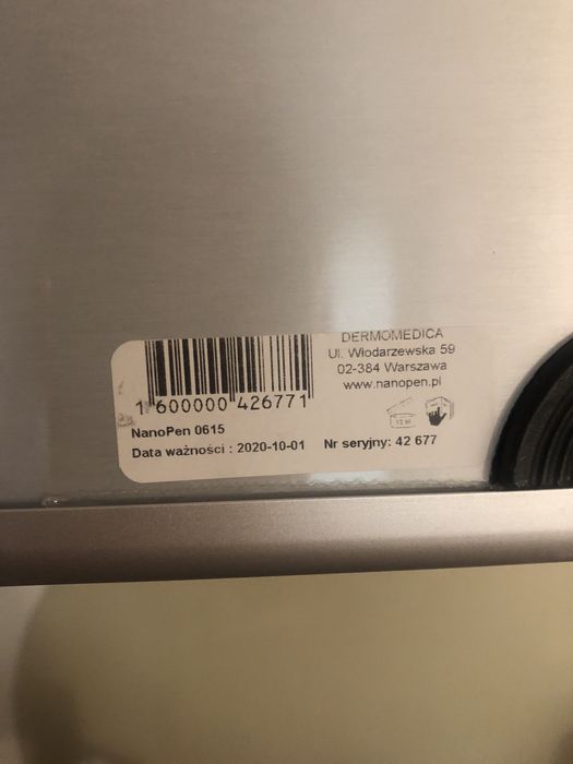 Nanopen srebrny używany w zestawie