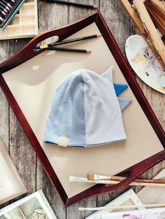 Czapka beanie, merino, dinozaur