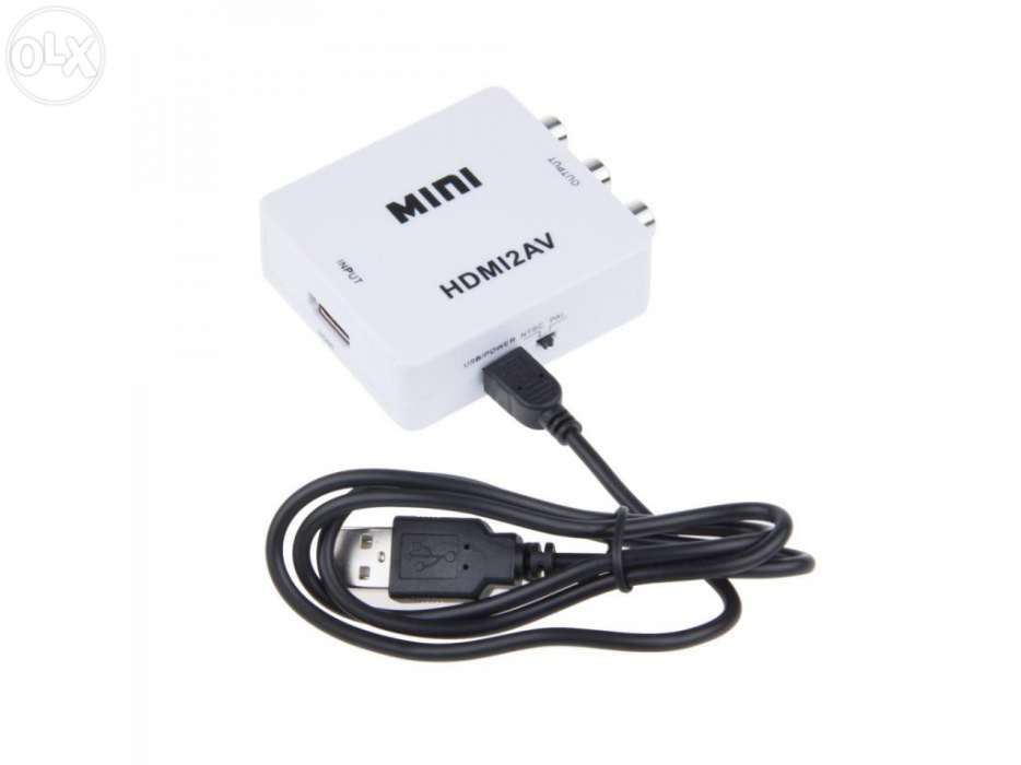 (NOVO) Conversor HDMI para AV/3RCA - Branco