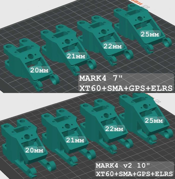 3D Друк 3д печать apex mark4 хвостовик fpv тримач антен iFlight diaton