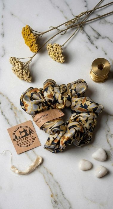 Gumka scrunchie 100% jedwab