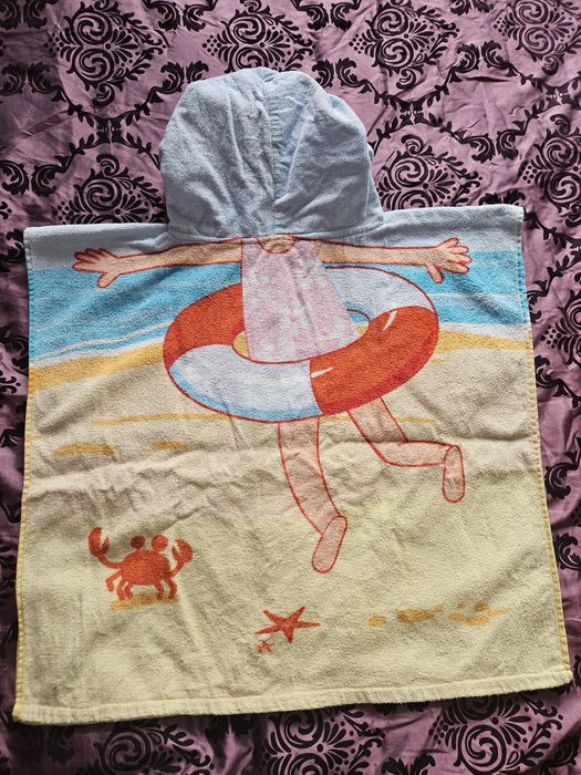 Ręcznik kąpielowy z kapturem, ponczo dla dzieci