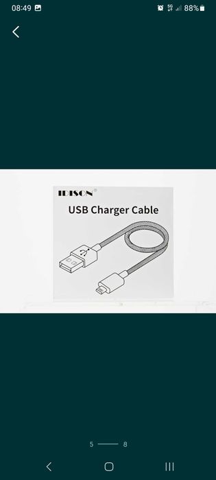 Cabo carregador iPhone iPad