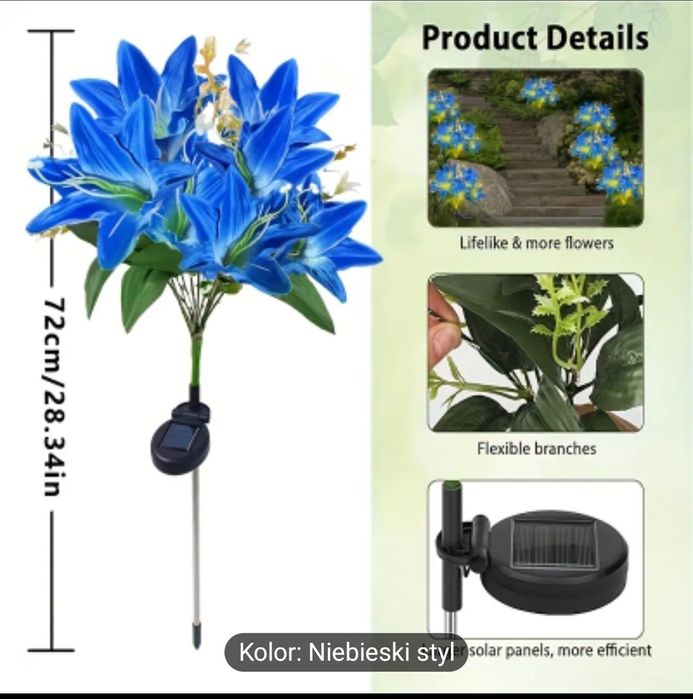 LILIA SOLARNA sztuczna wodoodporna świecij pięknie