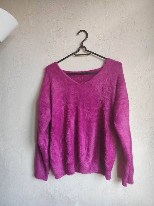 Sweter damski wiosenny fuksja różowy pink fuchsia spring