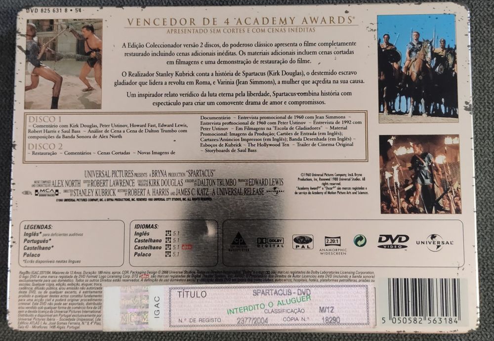 Filme DVD Spartacus