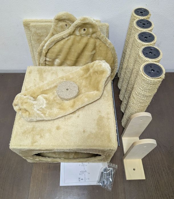 Orion Drapak dla Kota Beżowy Sufitowy 59x38x236-267cm BARDZO WYSOKI Zwrot ROZPOROWY