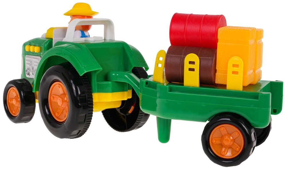 Zestaw Traktor Z Rolnikiem + Akcesoria