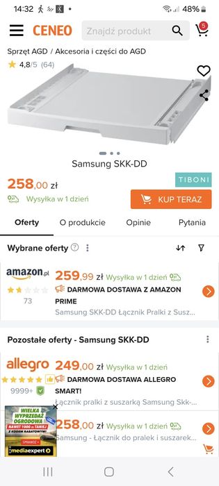 Łącznik do pralki I suszarki