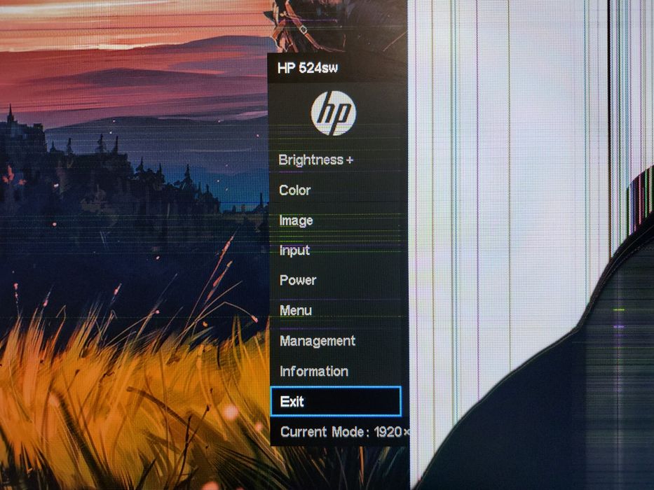 Monitor HP 524SW Avariado