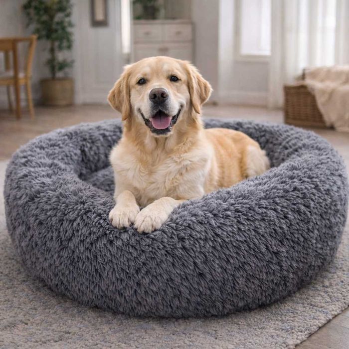 Cama com pêlo para cão e gato