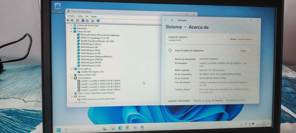 Portátil Dell Latitude E5470 I5 6300U 2.4GHz