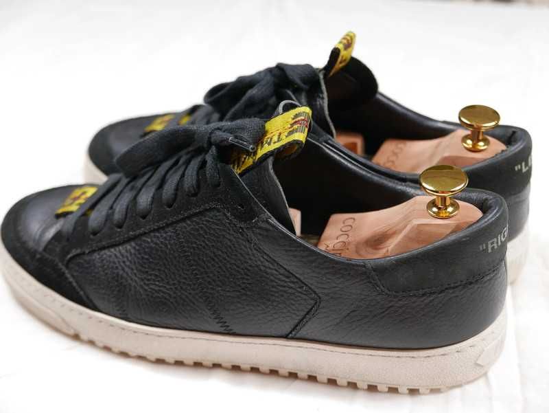 Bury Off-White Sneakersy Skóra Czarne Industrial Belt Stripe Unikat 42