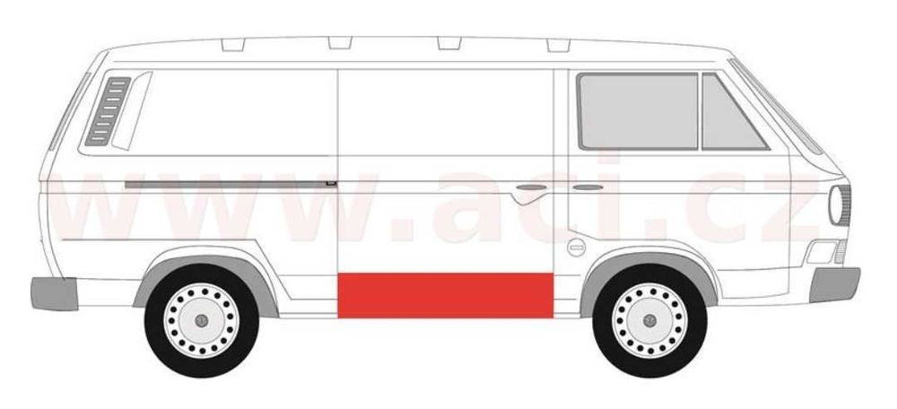 VW TRANSPORTER T3 reperaturka poszycie drzwi bocznych części blacharskie nadwozia klocki i tarcze hamulcowe
