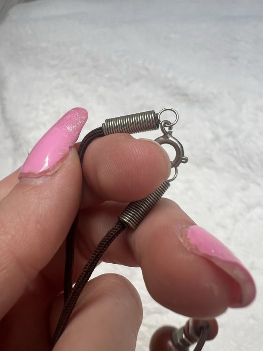 Naszyjnik boho etno korale koraliki drewniane drewno śruby casual 28