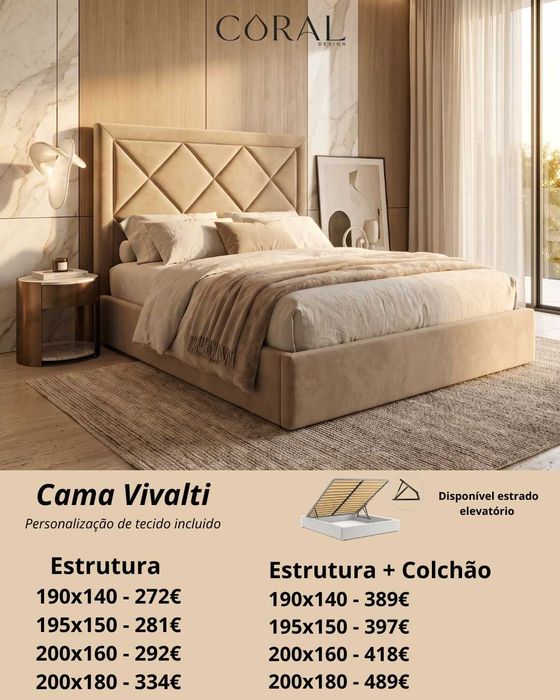Camas Novas Estofadas