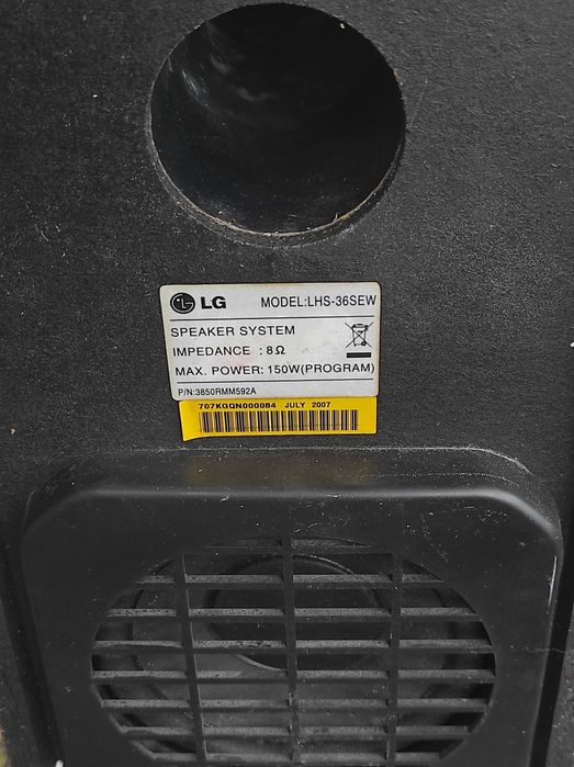Odtwarzacz DVD VHS, Kino domowe LG LH-C360SE, pilot