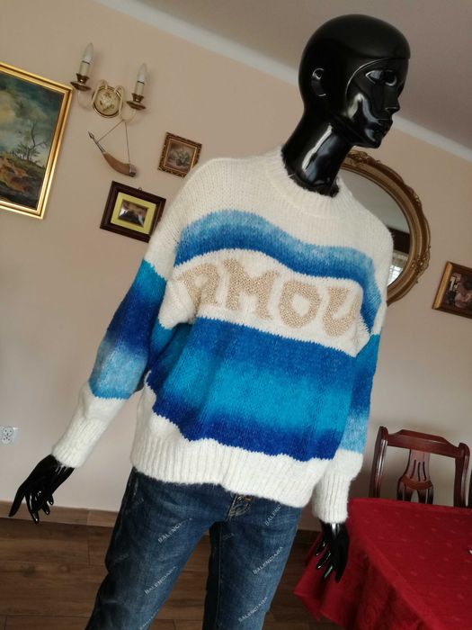 %AZARA by Rose Blu_ITALY_sweter_lazur pasy_AMOUR_uniwersalny - 38/42