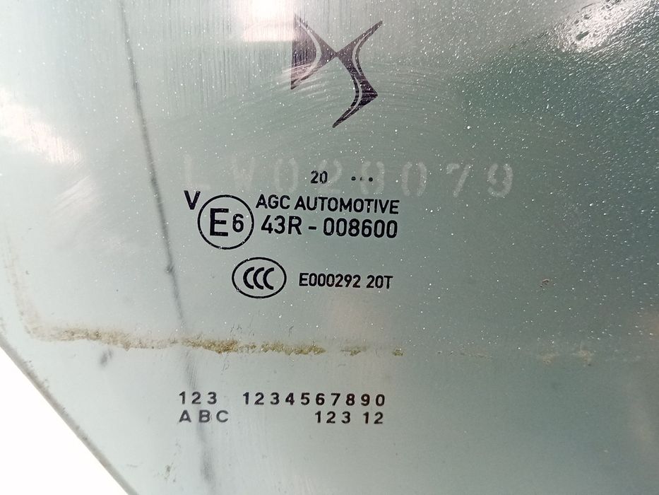 Vidro porta trás direito DS DS3 Crossback