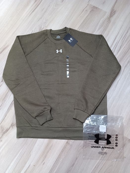Bluza bawełniana męska under armour khaki rozmiar m