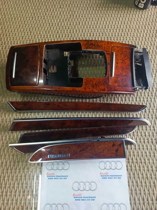 комплект декор дерево Audi a6 c6 Quattro ауді а6с6 світле дерево