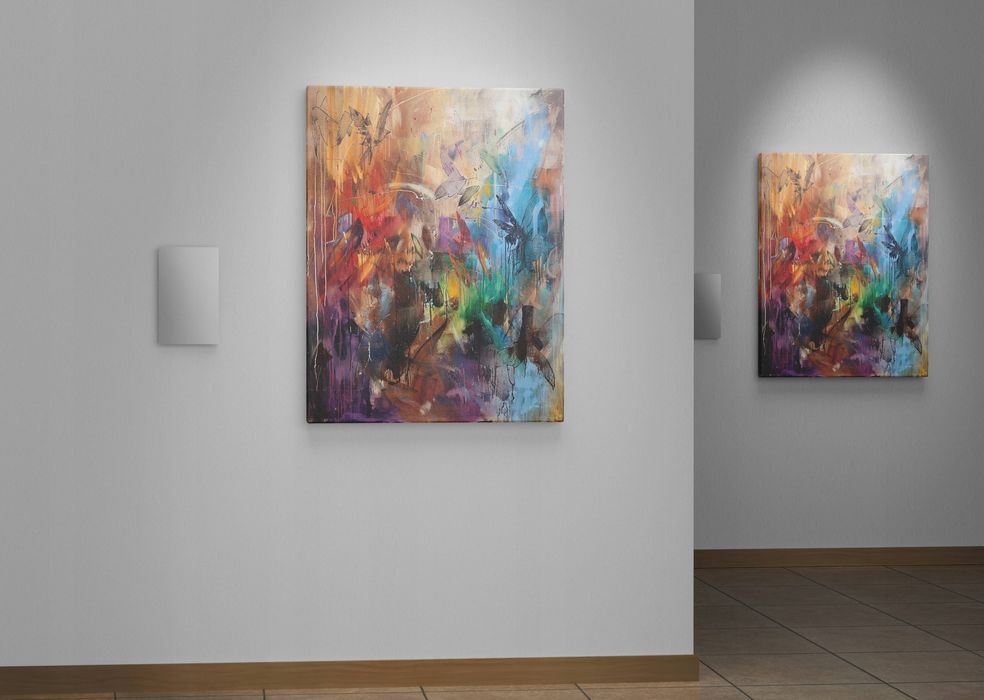 Obraz na płótnie "Abstrakcyjne Linie i Kolory" 75x100 cm