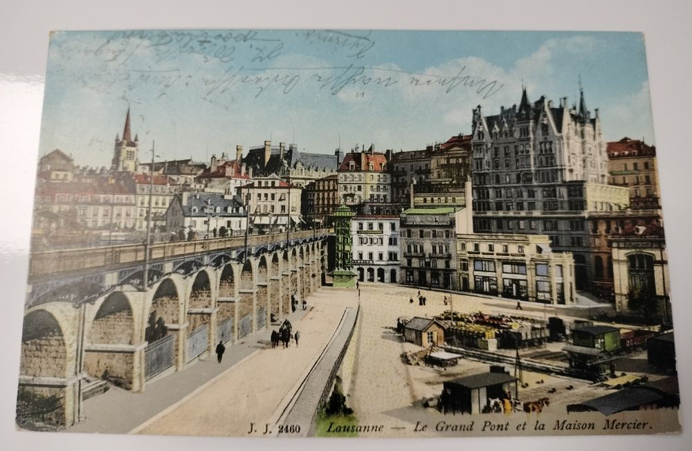 Pocztówka: Lausanne Le Grand Pont et la Mercier - Postkarte