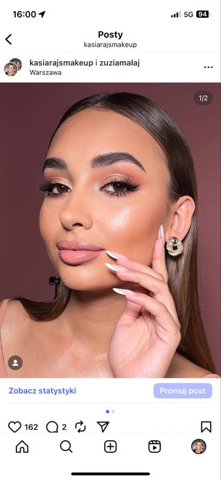 Makijaż wieczorowy  na studniówkę czesanie  Warszawa