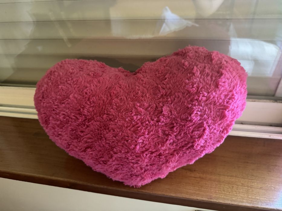 Almofada decoração rosa coração