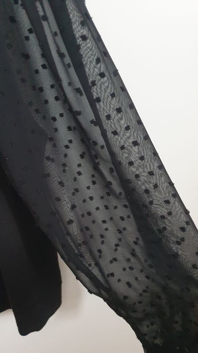 Elegancki sweter roz. XL Promod prześwitujące rękawy