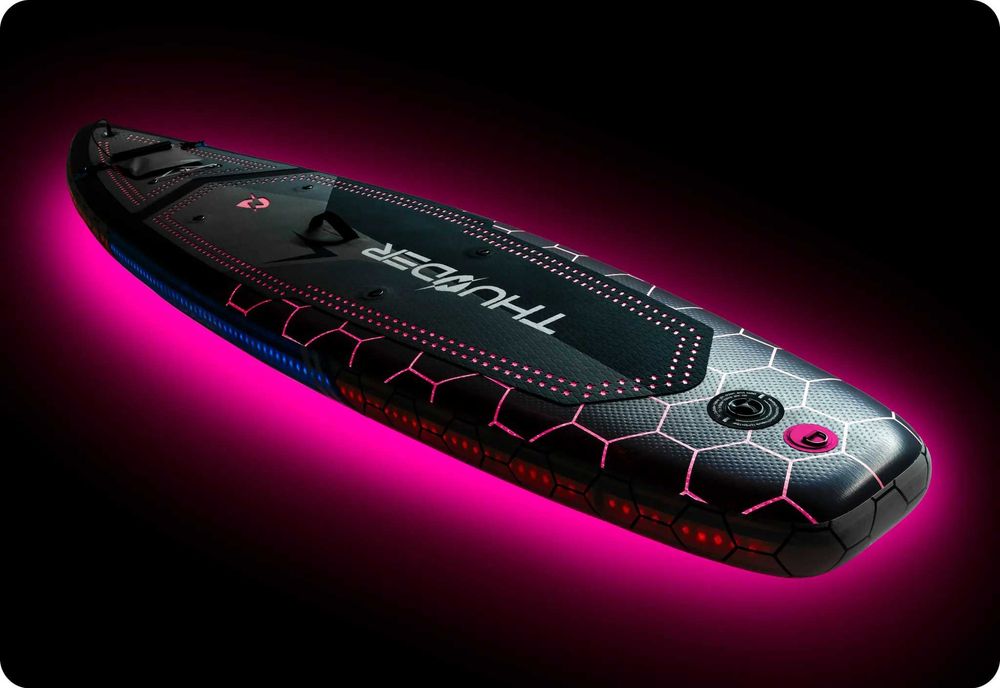 SUP Thunder Mossa з ПІДСВІТКОЮ САП борд board доска SUP дошка 320x75x15 Stand Up Paddle каяк байдарка надувний надувна AQUA MARINA MONSTER AQUAMARINA