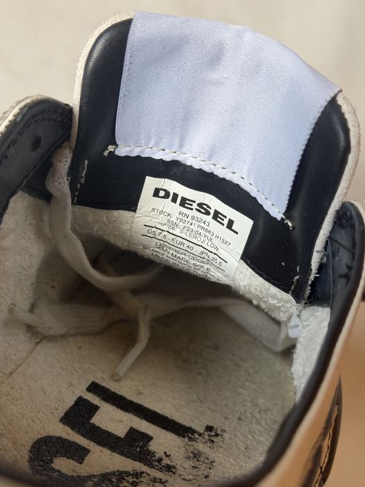 Diesel S-Leroji Low Sneakers White/Black D Logo Shoes кеды кроссовки дизель