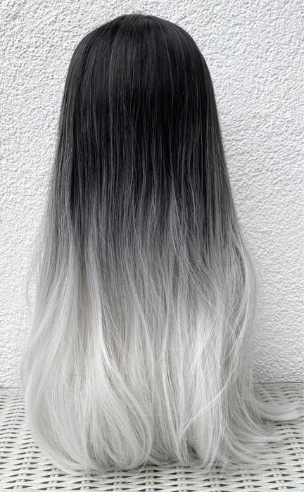 Premium Ultra włosy doczepiane, peruka, czarny / popiel / ombre 364.