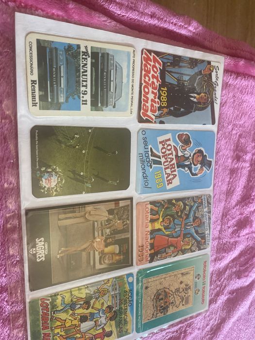 Coleção de calendários , lotarias, renault, Sagres etc