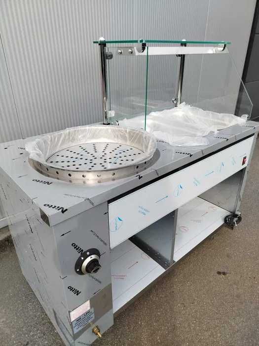 Fritadeira a gás de Churros/ Donuts Com Vitrine de Ex