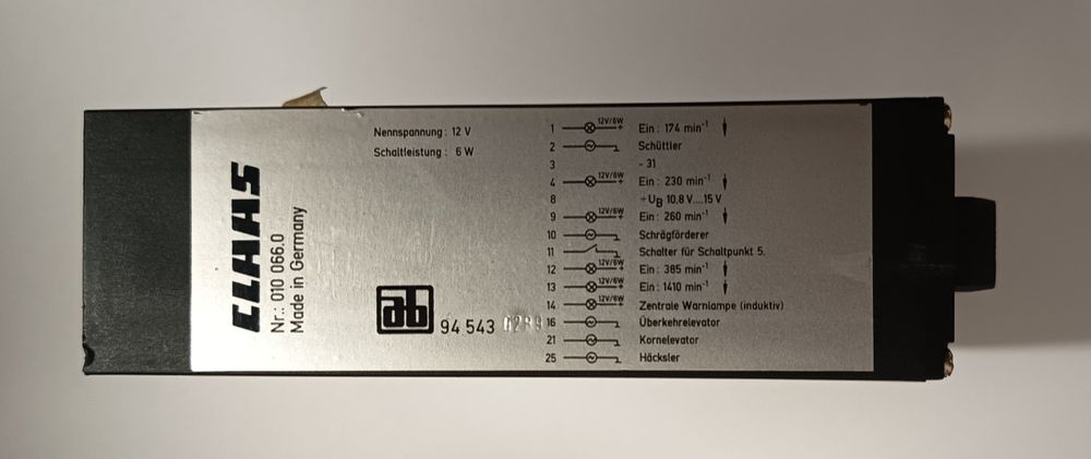 Naprawa modułu sterującego / modułu regulacji obrotów Claas 010 066.0  (010066.0) kombajny zbożowe Claas