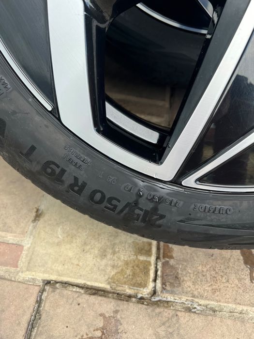 Диски з шинами VW Volkswagen r19 5/112 id 3 id4 7.5j et 50 contenintal 215/50 r19 з датчиками тиску