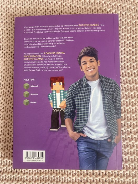 Livro “A batalha contra Ender Dragon” (Authentic Games)