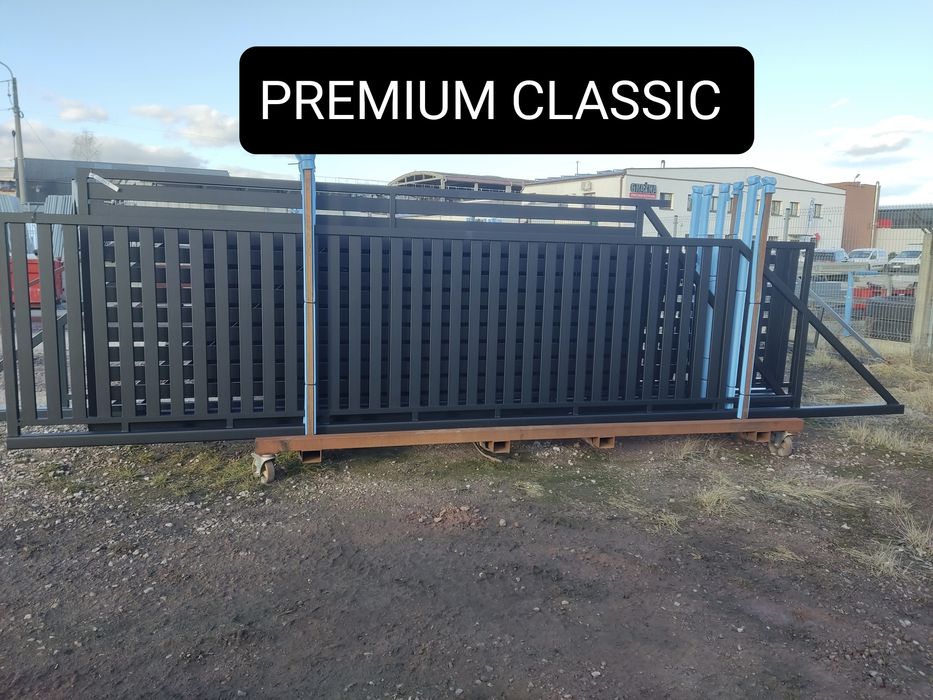 Brama przesuwna 4m Farmhouse, Ocynk ogniowy+RAL, 5m, 6m